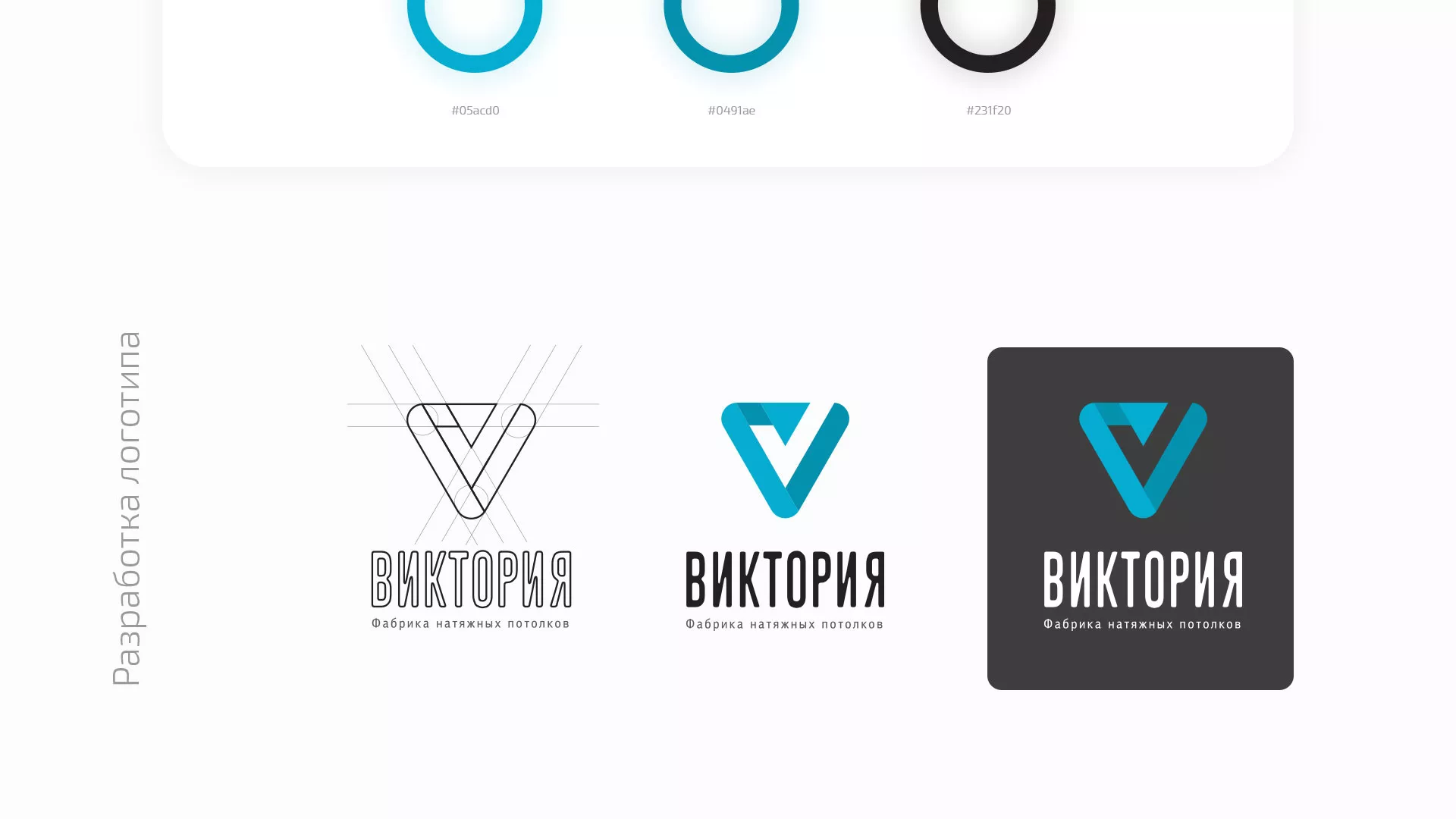 Разработка фирменного стиля компании по продаже и установке натяжных потолков в Кашире