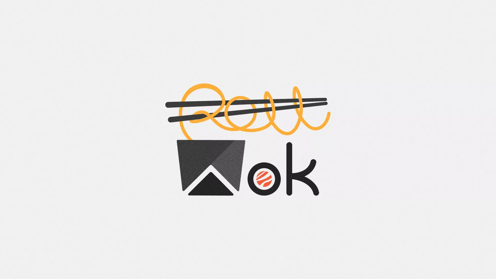 Разработка логотипа суши-бара «Roll Wok Club» в Кашире
