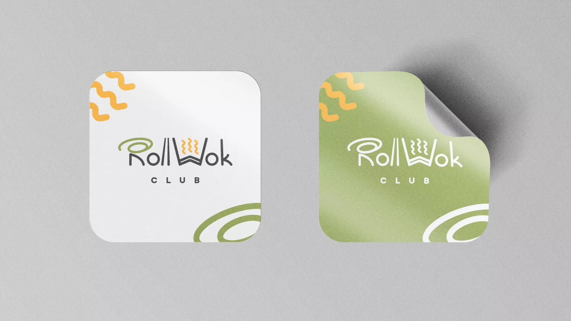 Разработка логотипа и фирменного стиля суши-бара «Roll Wok Club» в Кашире
