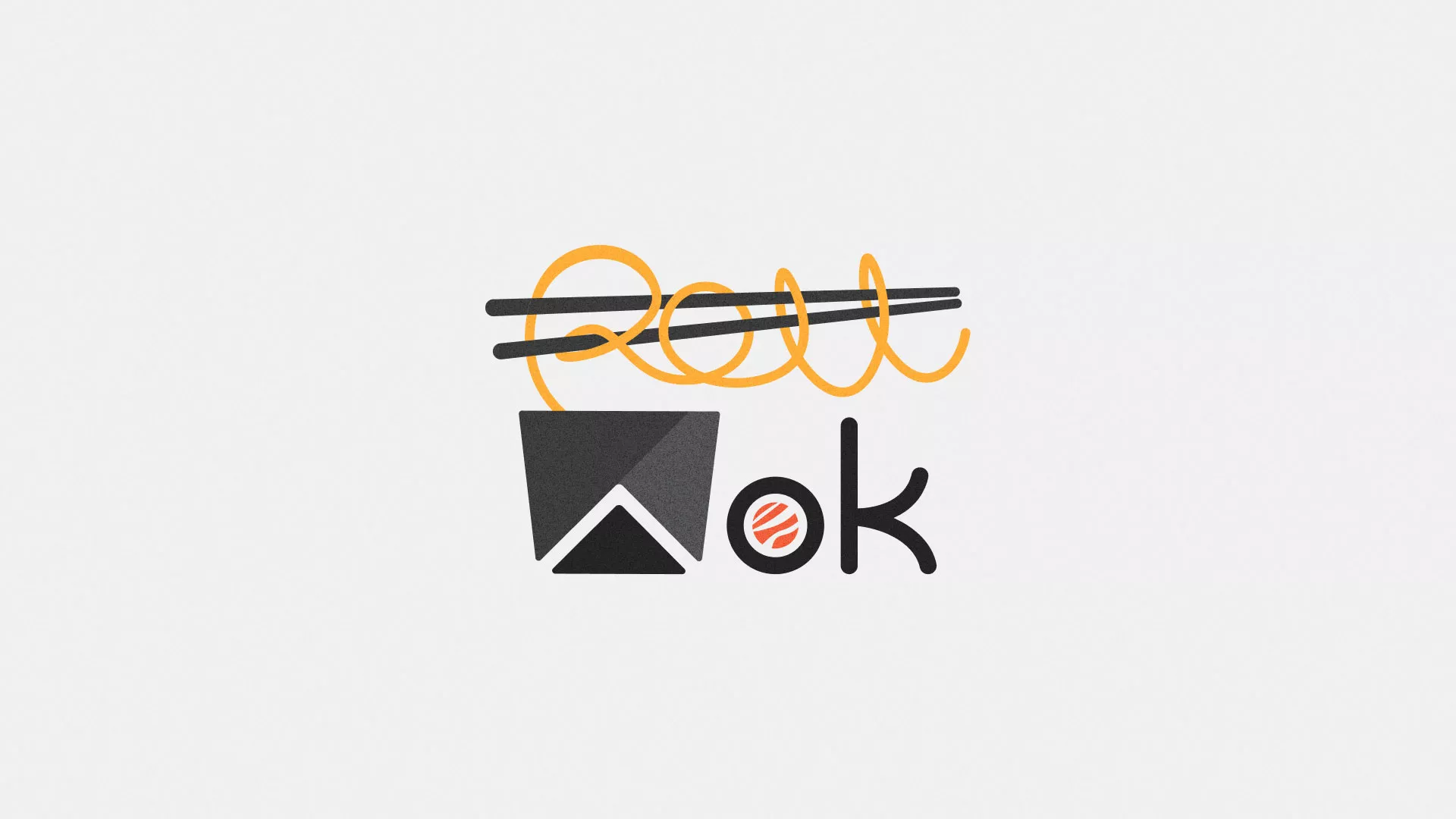 Разработка логотипа в Кашире для суши-бара «Roll Wok Club»